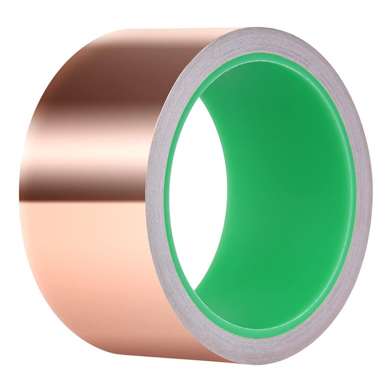 KR. LIF Copper Tape for Slugs, Garden, Soldering, Shielding 2 Inch x 66 FT Copper Foil Tape with Conductive Adhesive for Stained Glass, Electrical Repair - Image 2